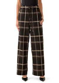 Women's Wide Leg Plaid Pants