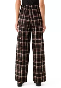 Women's Wide Leg Plaid Pants