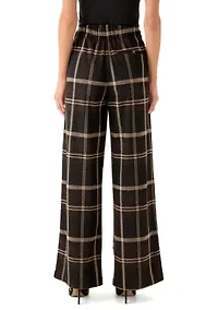 Women's Wide Leg Plaid Pants