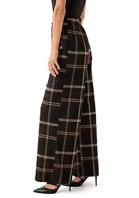 Women's Wide Leg Plaid Pants