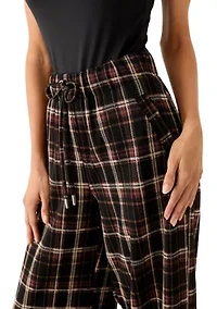 Women's Wide Leg Plaid Pants