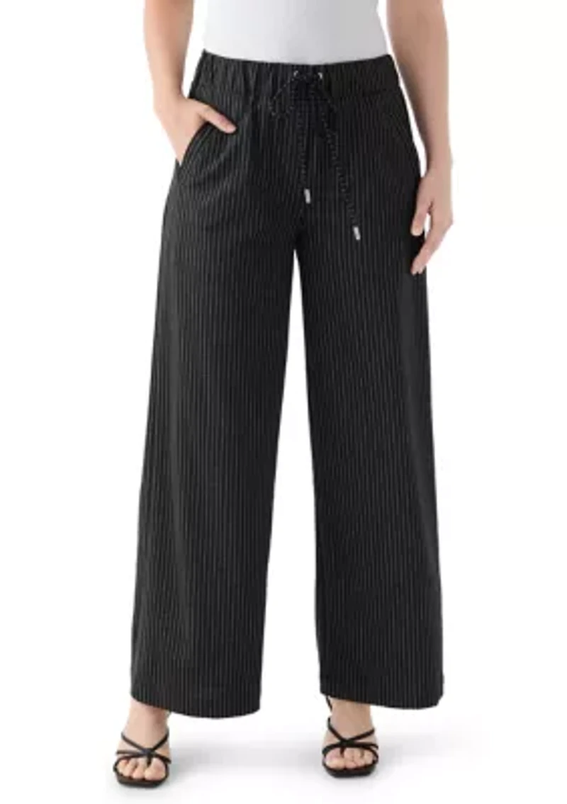 Women's Striped Wide Leg Trousers