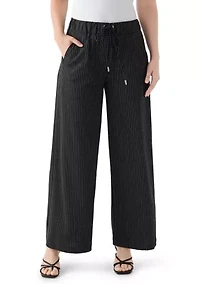 Women's Striped Wide Leg Trousers
