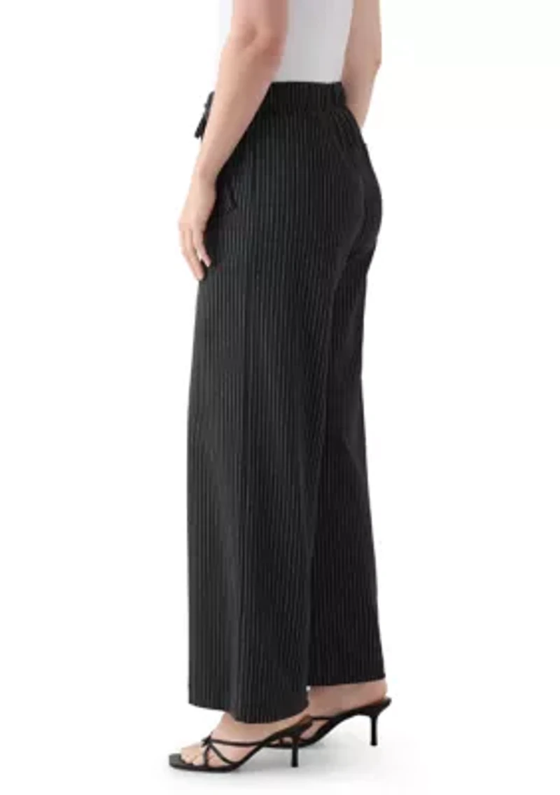 Women's Striped Wide Leg Trousers