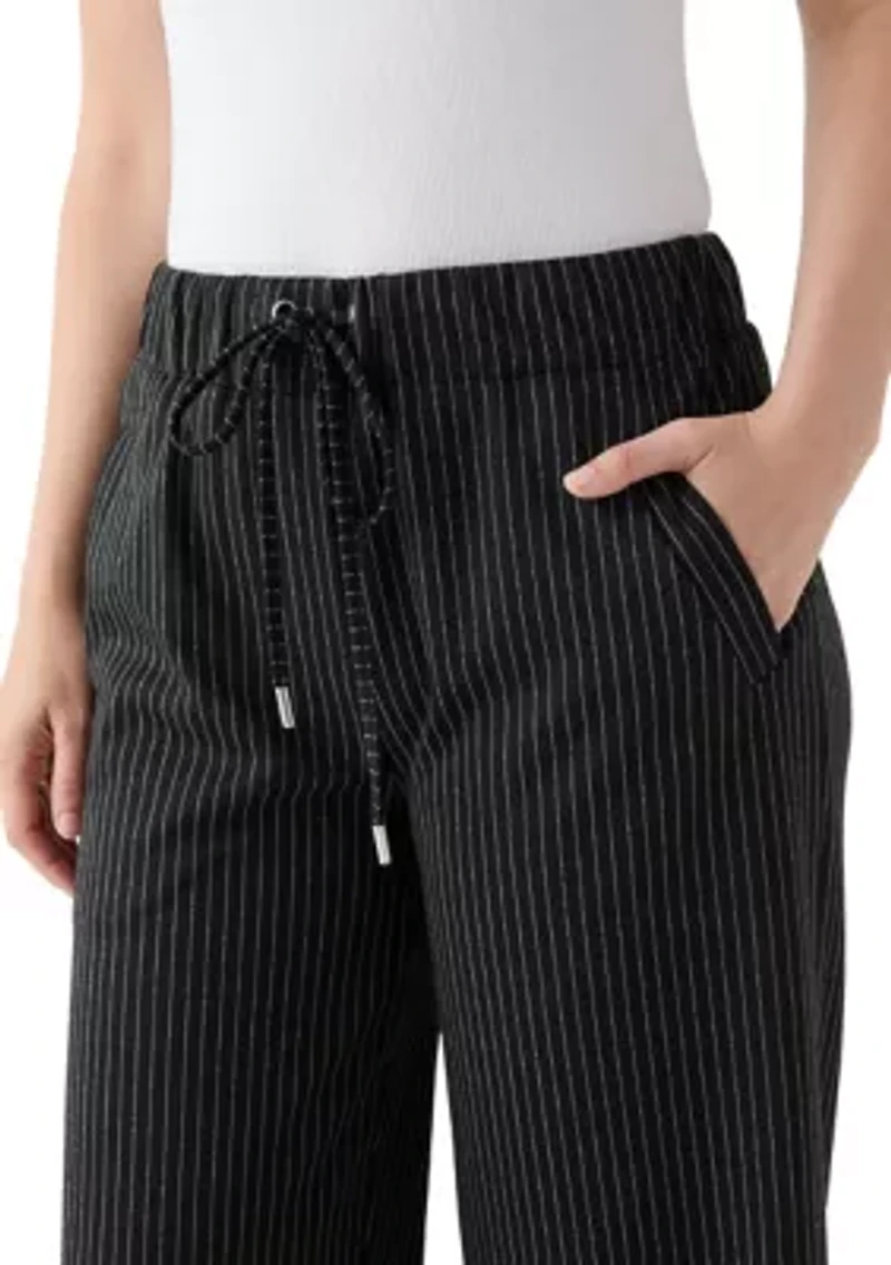 Women's Striped Wide Leg Trousers