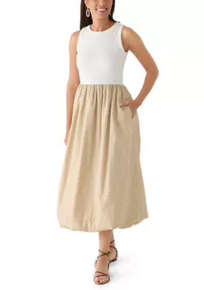 Women's Sleeveless Knit Bubble Dress