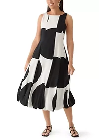 Women's Sleeveless Large Dot Bubble Dress