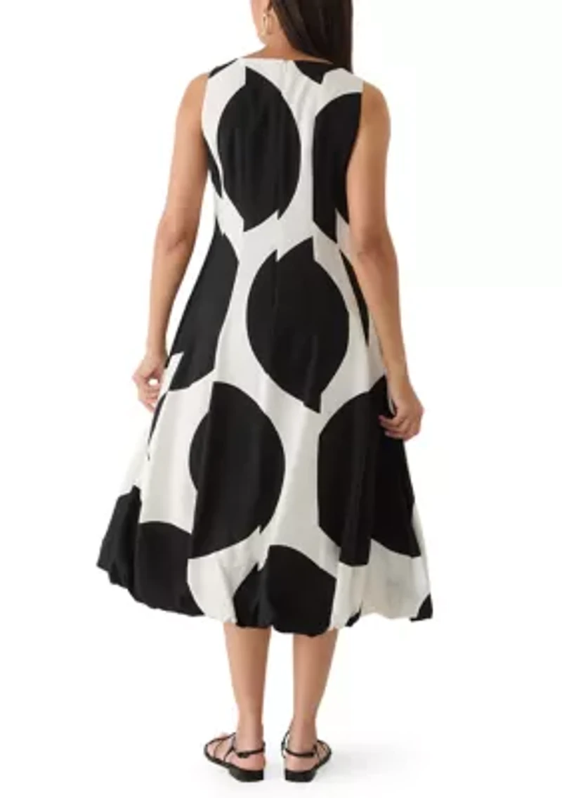 Women's Sleeveless Large Dot Bubble Dress