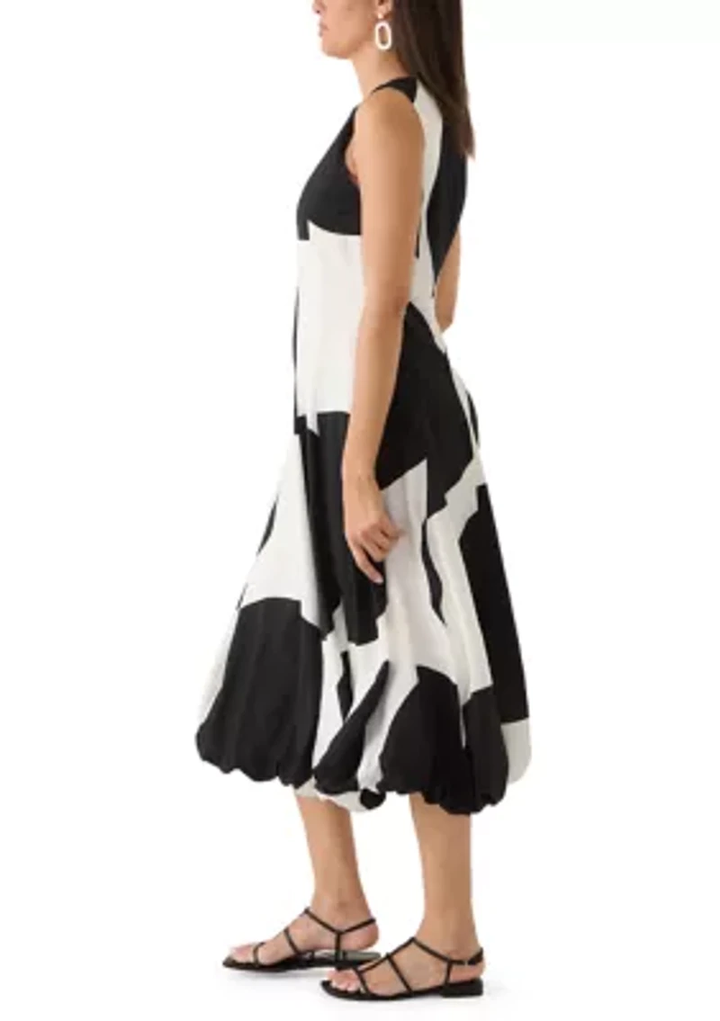 Women's Sleeveless Large Dot Bubble Dress