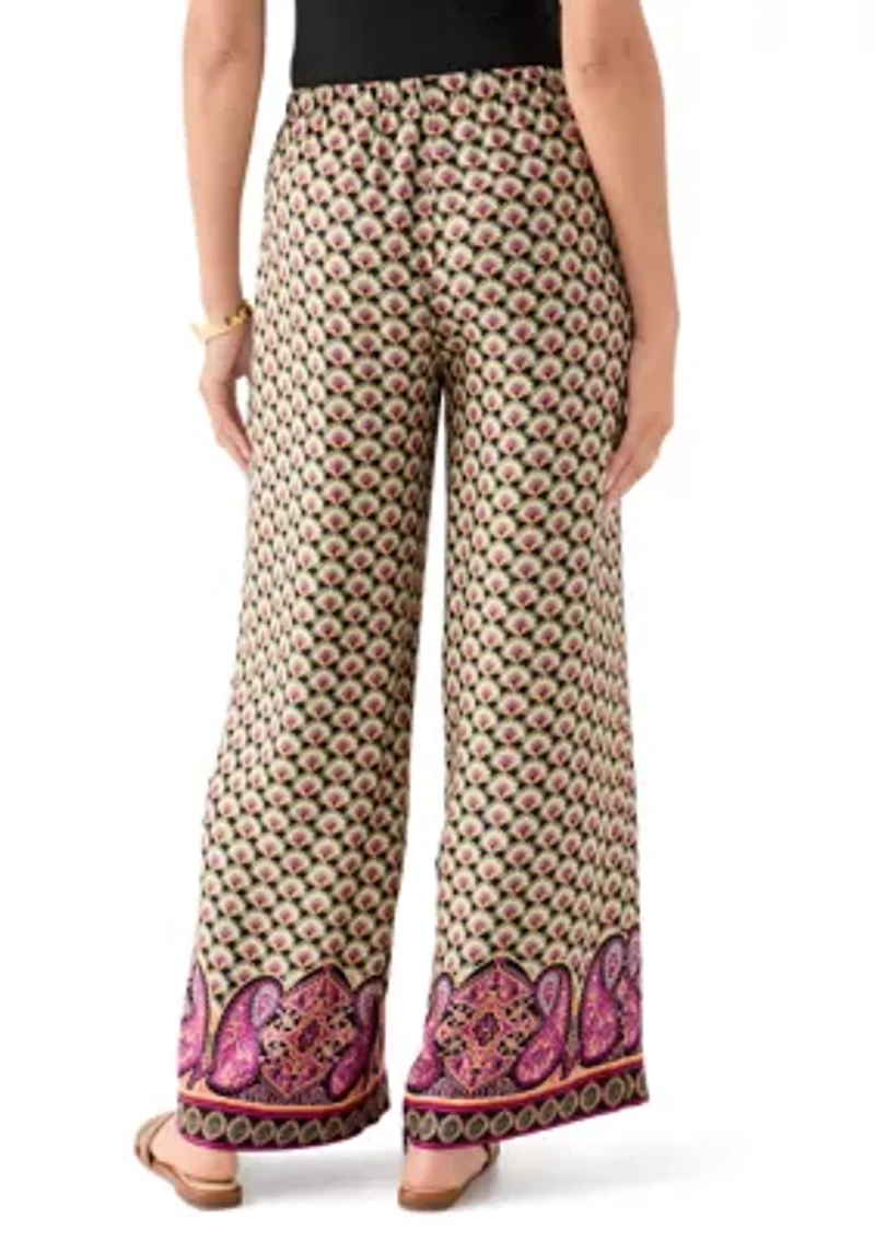 Women's Wide Leg Printed Pants