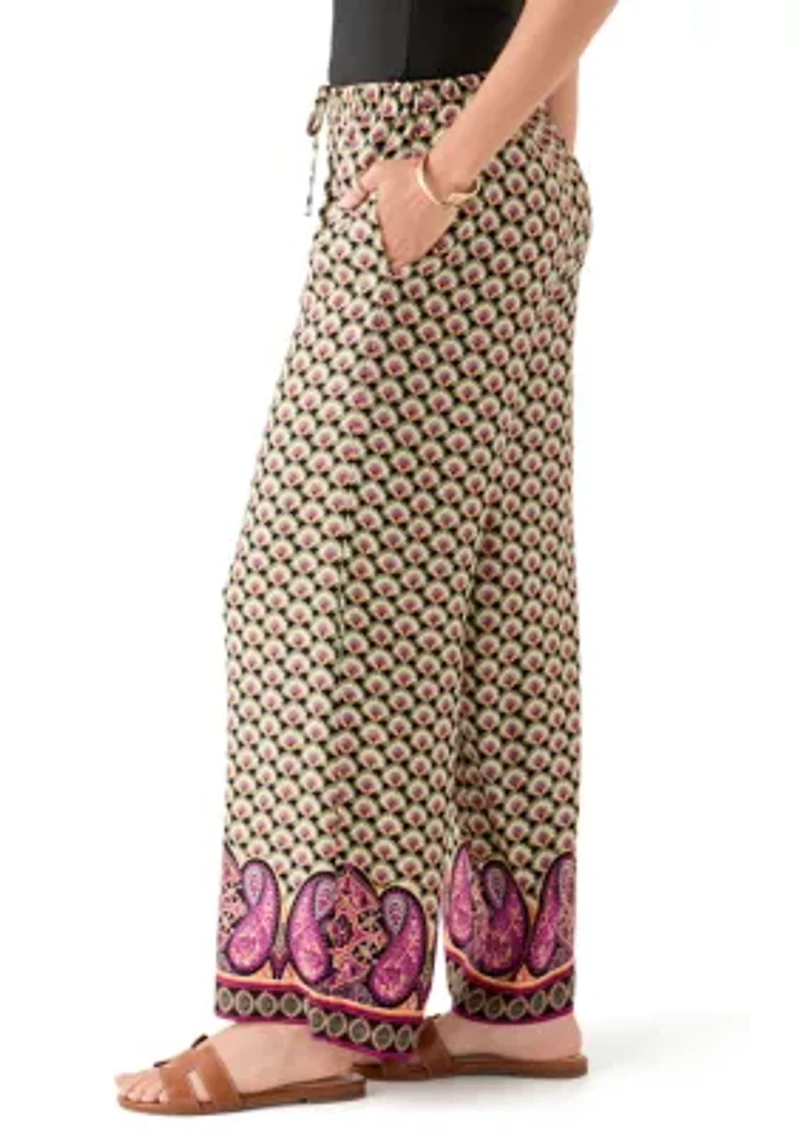 Women's Wide Leg Printed Pants
