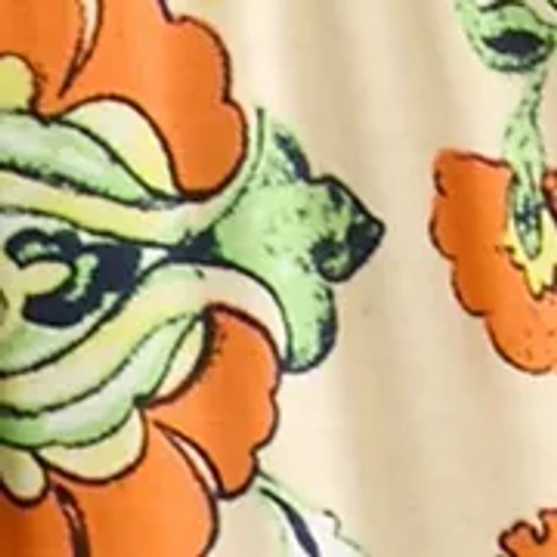 Women's Printed Twill Tiered Midi Skirt