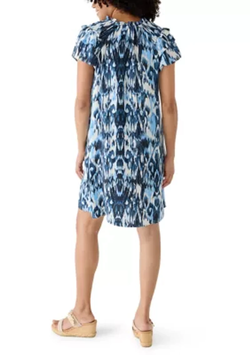 Women's Flutter Sleeve Mini Dress