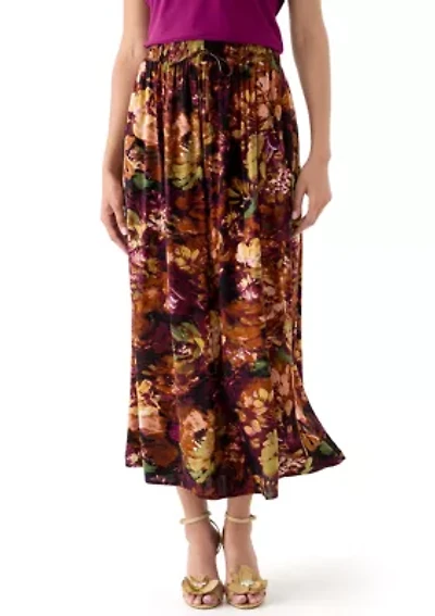 Women's Printed Midi Skirt