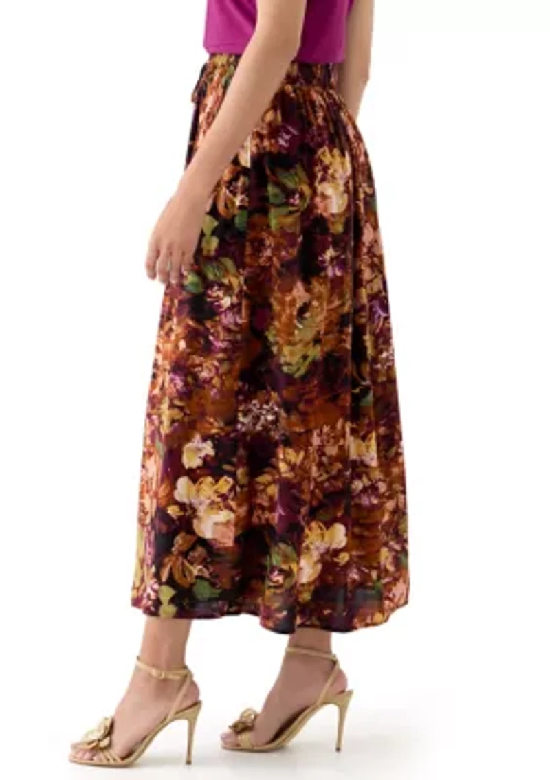 Women's Printed Midi Skirt