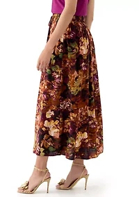 Women's Printed Midi Skirt