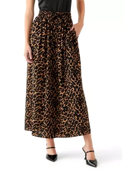 Women's Single Thread Printed Mid Length Skirt