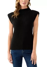 Women's Sleeveless Mock Neck Sweater