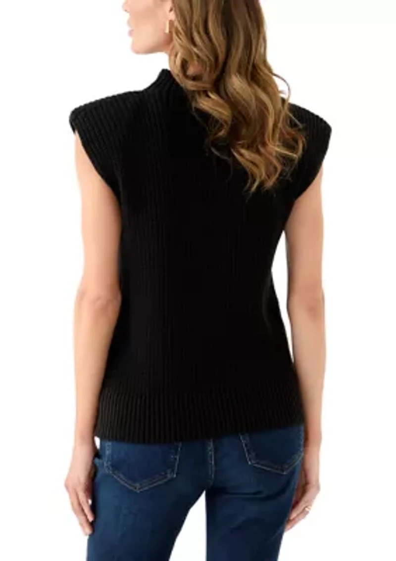Women's Sleeveless Mock Neck Sweater