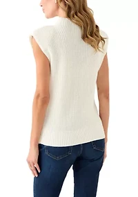 Women's Sleeveless Mock Neck Sweater