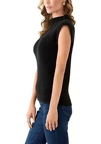 Women's Sleeveless Mock Neck Sweater