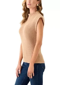 Women's Sleeveless Mock Neck Sweater