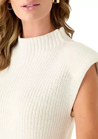 Women's Sleeveless Mock Neck Sweater