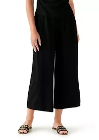 Women's Textured Knit Wide Leg Pants
