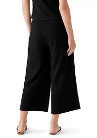 Women's Textured Knit Wide Leg Pants