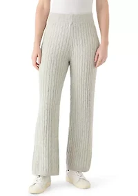 Women's Cable Knit Wide Leg Sweater Pants