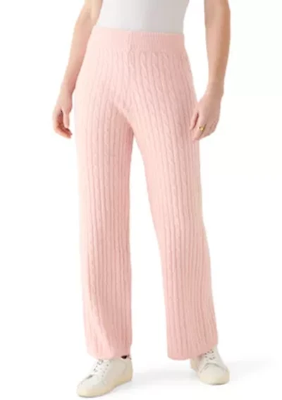 Women's Cable Knit Wide Leg Sweater Pants
