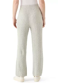 Women's Cable Knit Wide Leg Sweater Pants