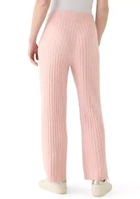Women's Cable Knit Wide Leg Sweater Pants