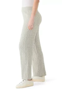 Women's Cable Knit Wide Leg Sweater Pants