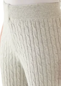 Women's Cable Knit Wide Leg Sweater Pants