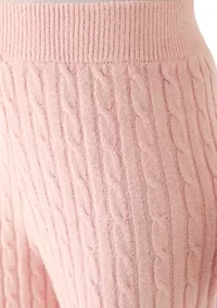 Women's Cable Knit Wide Leg Sweater Pants