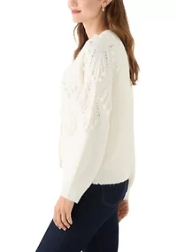 Women's Long Sleeve Three Button Popcorn Cardigan