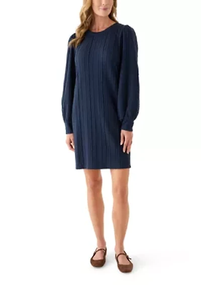 Women's Long Sleeve Cable Knit Dress