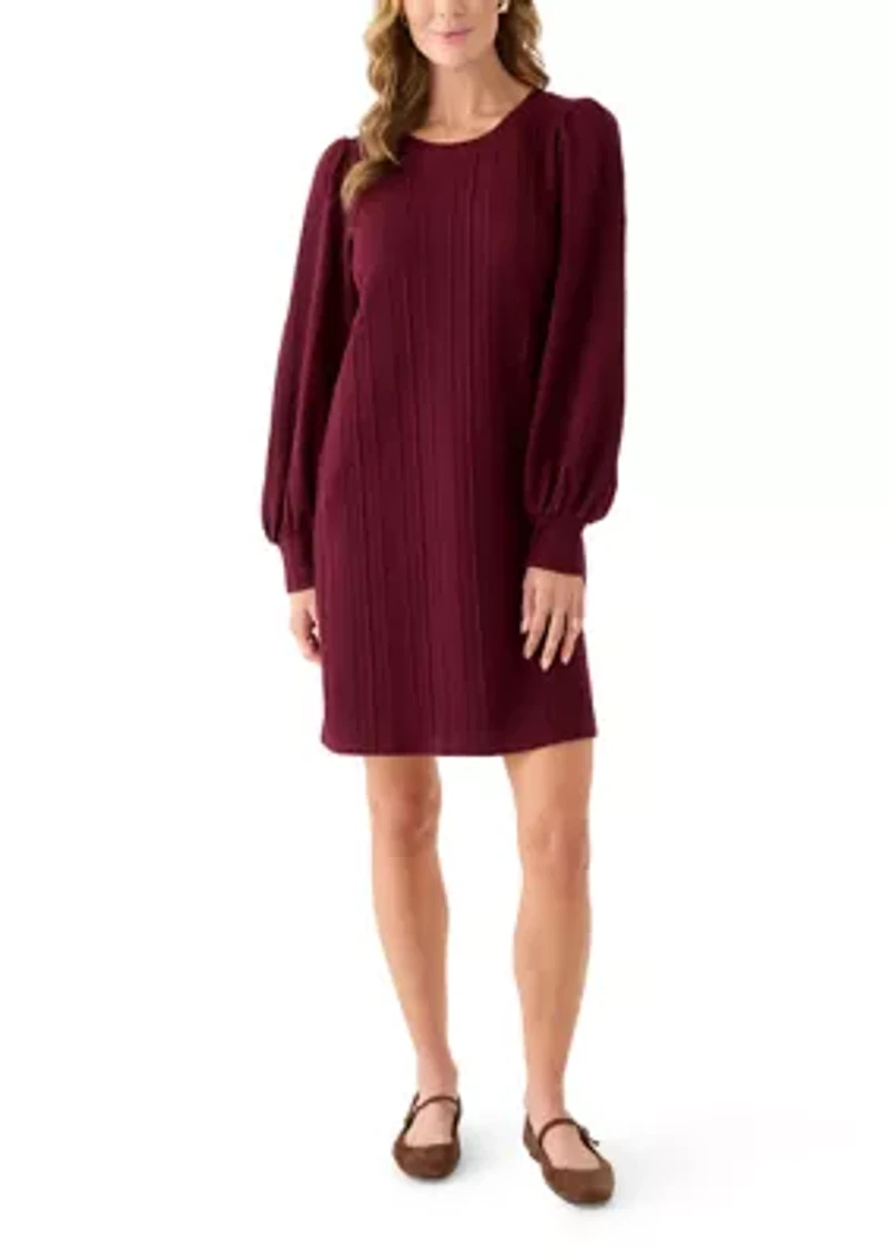 Women's Long Sleeve Cable Knit Dress