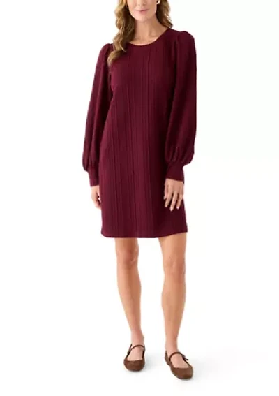 Women's Long Sleeve Cable Knit Dress