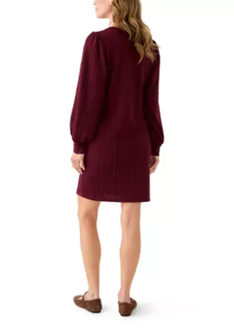 Women's Long Sleeve Cable Knit Dress