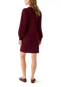 Women's Long Sleeve Cable Knit Dress