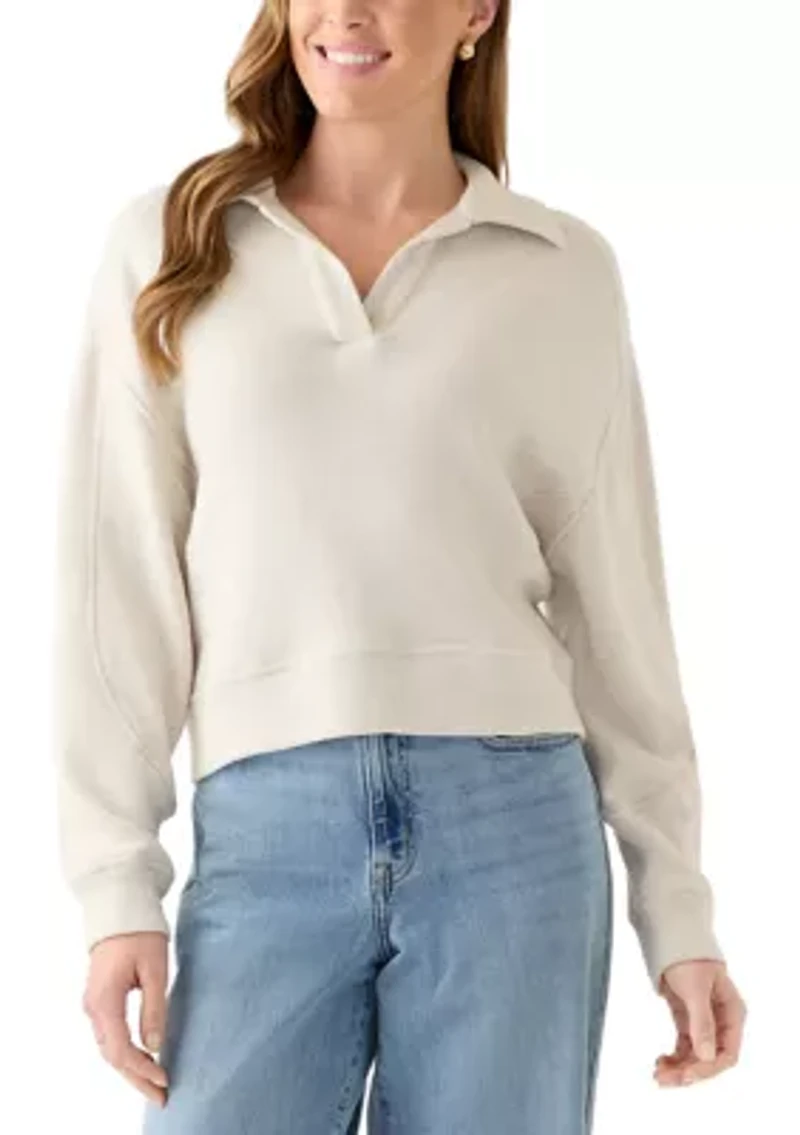 Women's Knit Johnny Collar Sweater