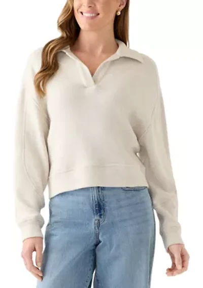 Women's Knit Johnny Collar Sweater