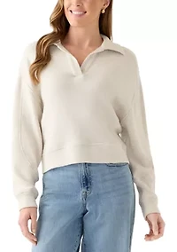 Women's Knit Johnny Collar Sweater