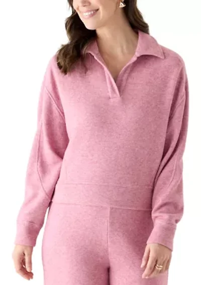 Women's Knit Johnny Collar Sweater