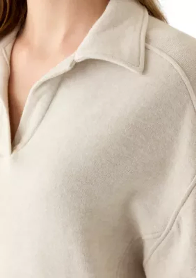 Women's Knit Johnny Collar Sweater