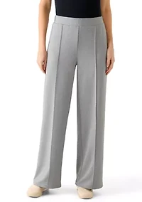 Women's Pull-On Scuba Pants with Seamed Front