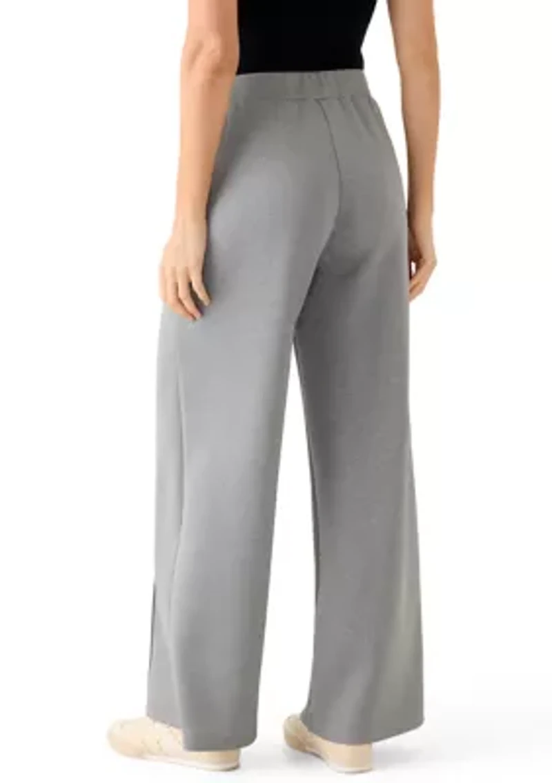 Women's Pull-On Scuba Pants with Seamed Front