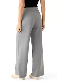 Women's Pull-On Scuba Pants with Seamed Front